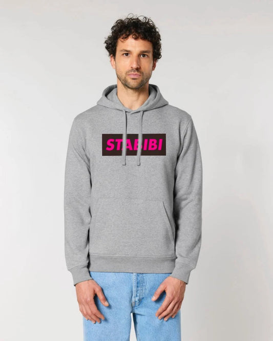 Hoodie "Pink" in Grau (Heather Grey)