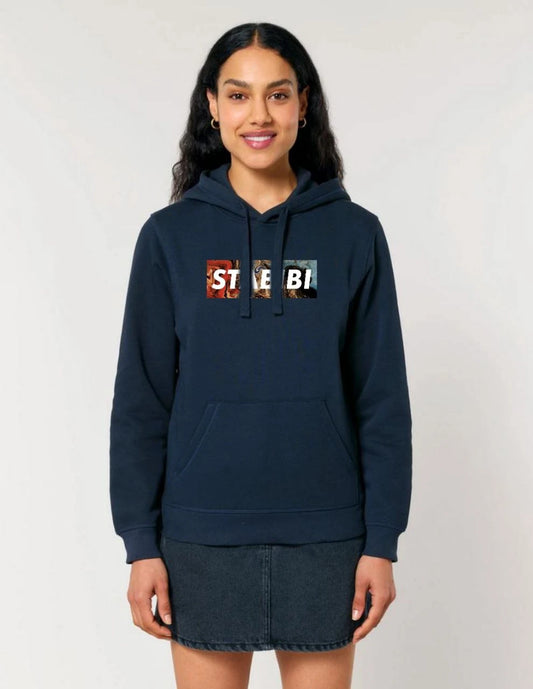 Hoodie "Trippy" in Dunkelblau (French Navy)